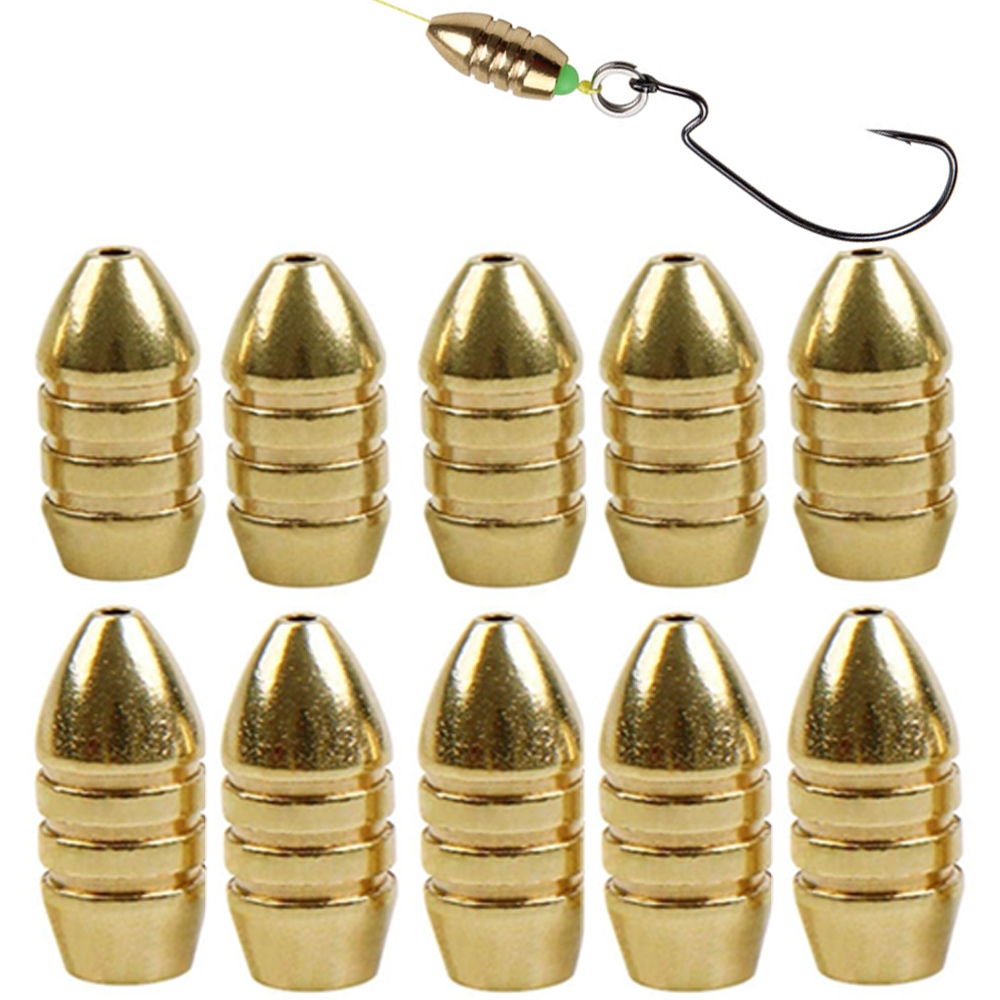 Fishing Equipment Shop - 10 Stuks Messing Vissen Gewicht Koperen