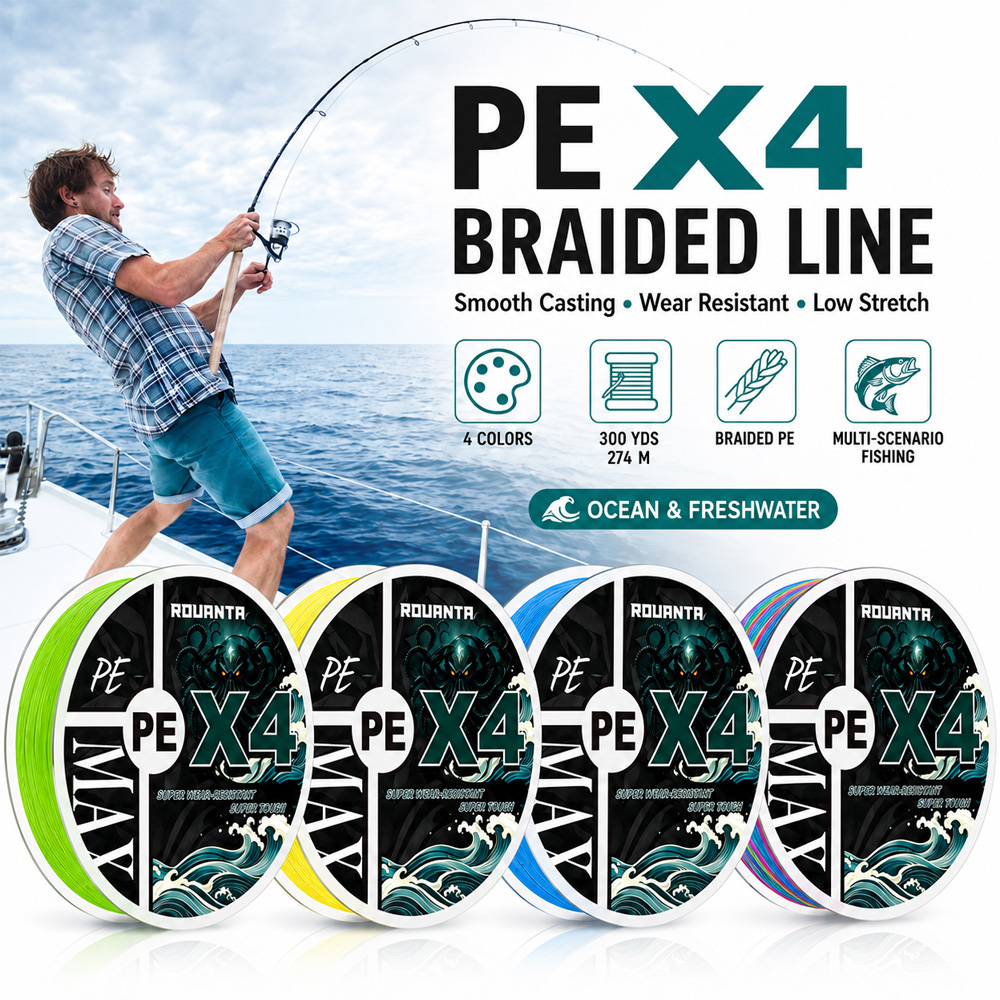 ROUANTA 300M Micro Thin 4-stre - Fishing Equipment Bundle recensie en prijs