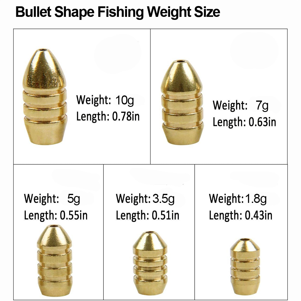 10 Stuks Messing Vissen Gewich - Fishing Equipment Shop recensie en prijs