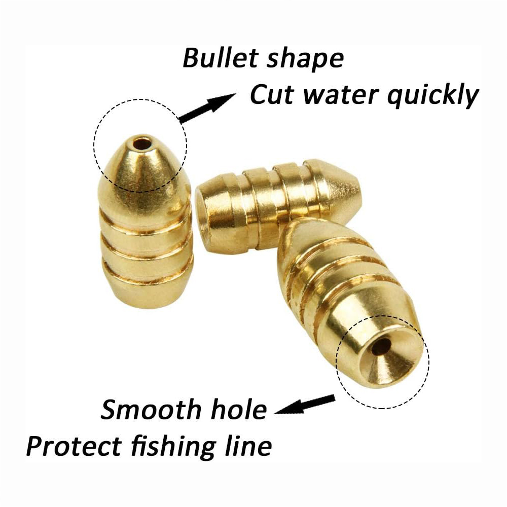 10 Stuks Messing Vissen Gewich - Fishing Equipment Shop recensie en prijs