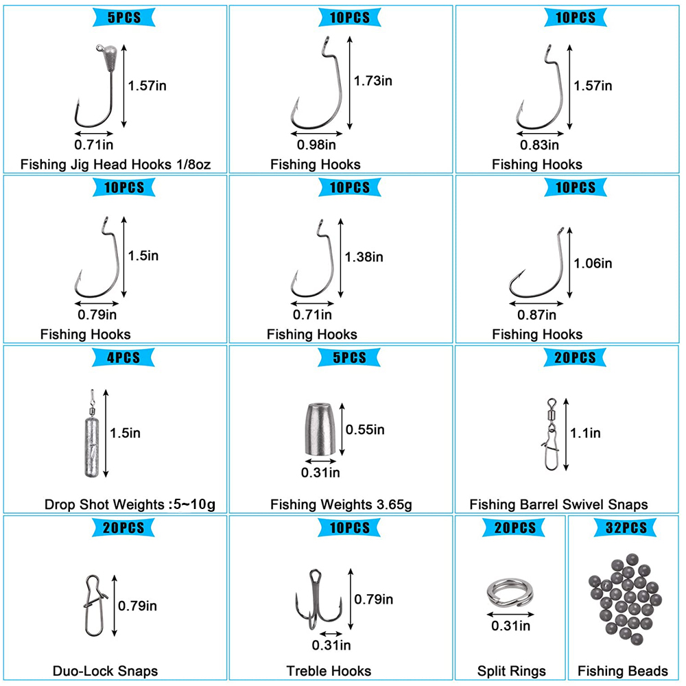 166PCS Visgerei doos Inclusief - Fishing Equipment Shop recensie en prijs