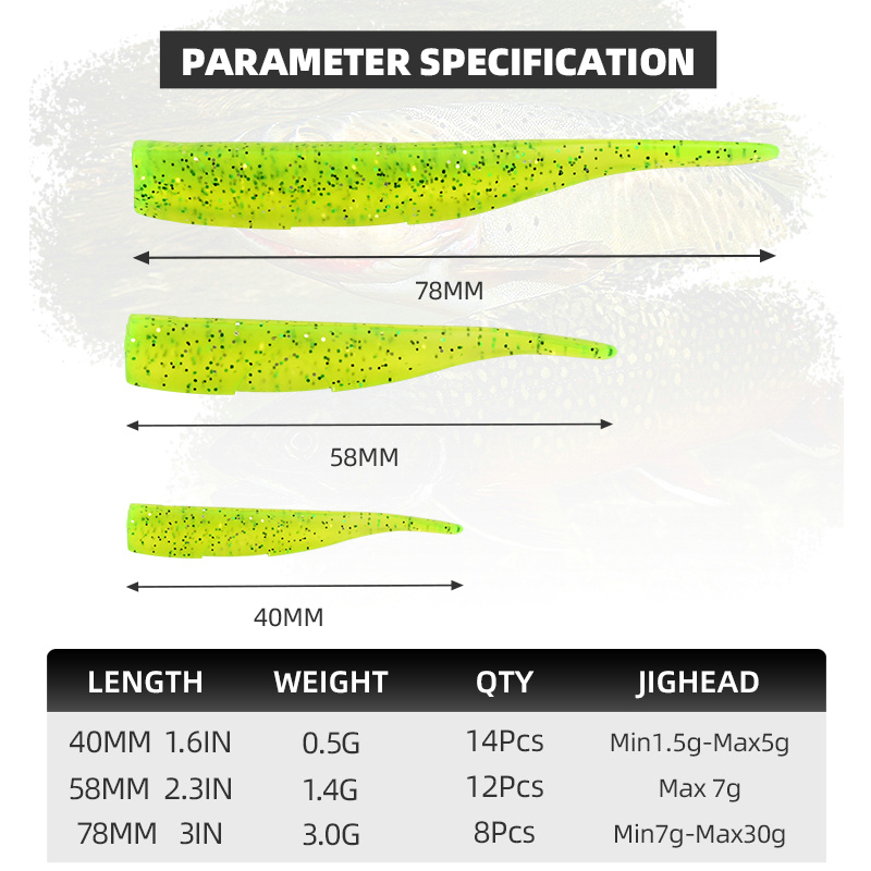 BLUX Nieuwe Dart Worm Zacht Aa - Jig Head Lure recensie en prijs