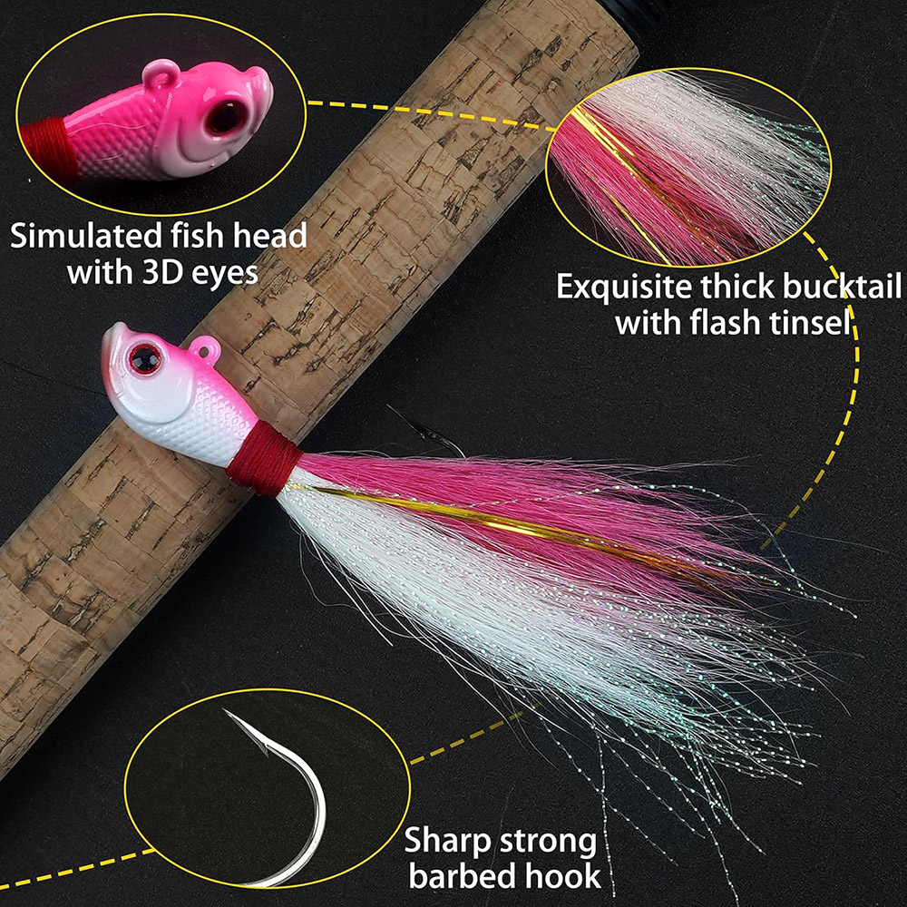 3pcs Bucktail Jigs Zoutwater Z - Fishing Equipment Shop recensie en prijs