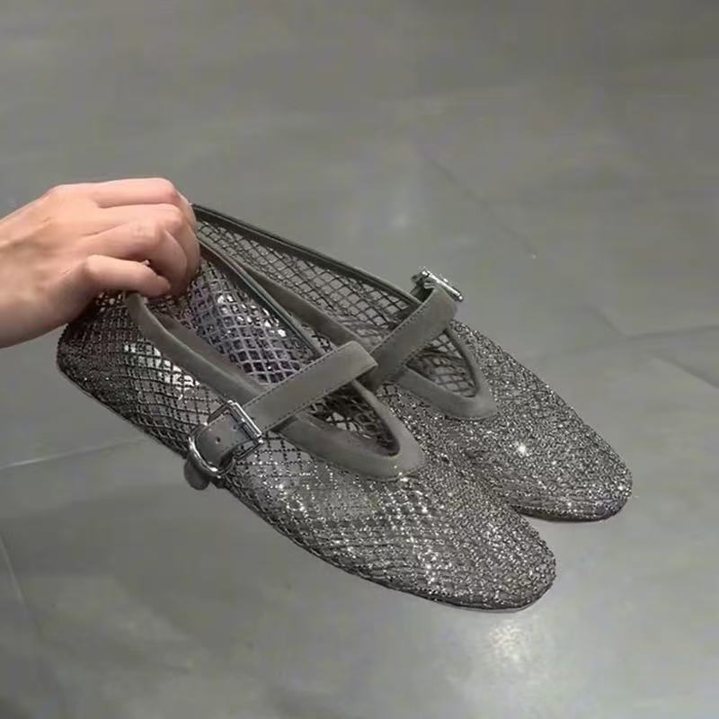 Holle strass Baotou sandalen d - Fishing Net recensie en prijs